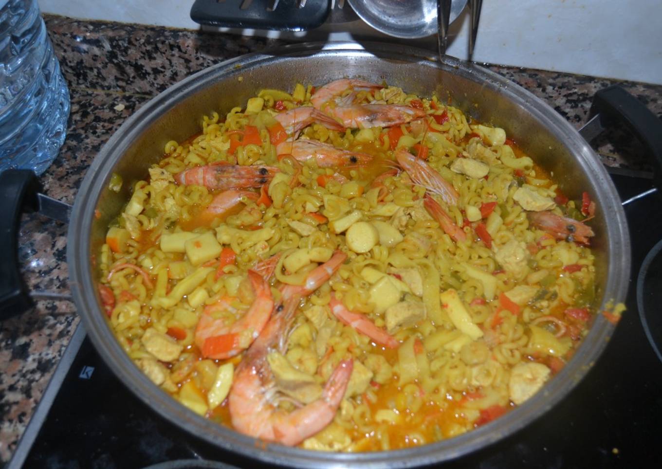 Fideuá de marisco, receta de mi madre