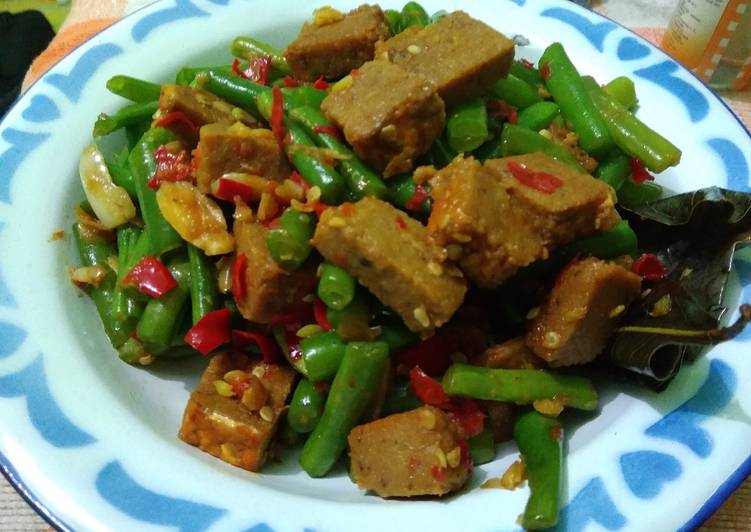 Tumis buncis oncom ala dapurVy