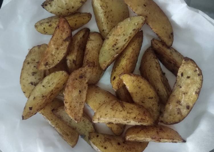 step by step  Potato Wedges Teflon Anti Gagal