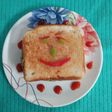 Vegetable cheese sandwich for kids