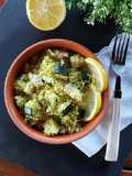 Cous cous alla curcuma con zucchine tonno e limone