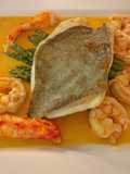 A fillet of John Dory with Alaskan crab and asparagus