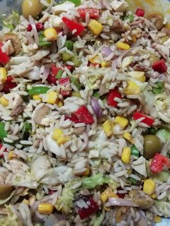 Una foto de Ensalada de arroz para diabéticos