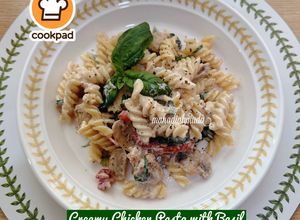Gambar 👩‍🍳Creamy Chicken Pasta with Basil