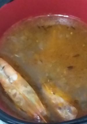 صورة لوصفة شوربه الجمبري بطريقتي ولا اروع