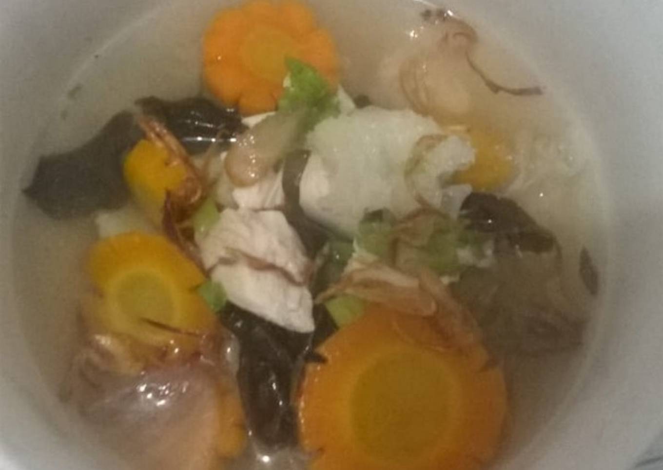 Sup Bening Jamur&Ayam