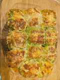 Baked Savoy Cabbage Rolls with Sausage and Scamorza Cheese