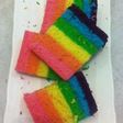 Rainbow cake kukus putih telur