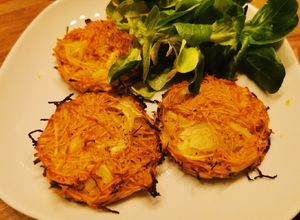 Une photo de Rostis de patate douce