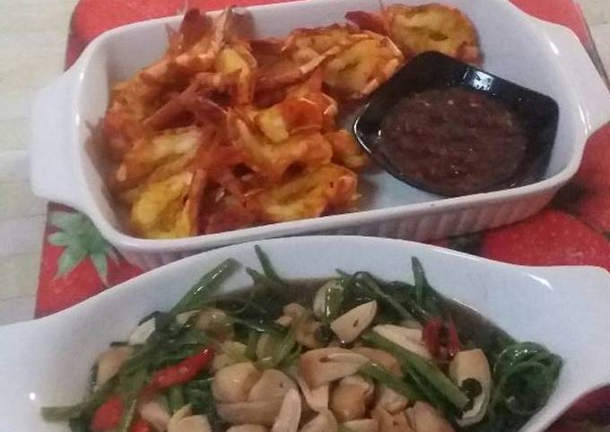 Udang bakar sambel kecap