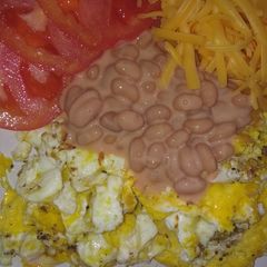 A picture of My daughter scrambled eggs.