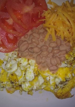 A picture of My daughter scrambled eggs.