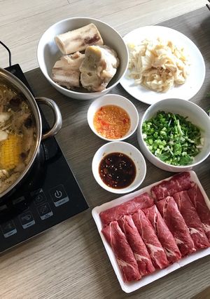 Hình của món Lẩu bò nấu nấm.