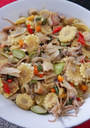 Foto resep Tumis Cumi Asin Petai