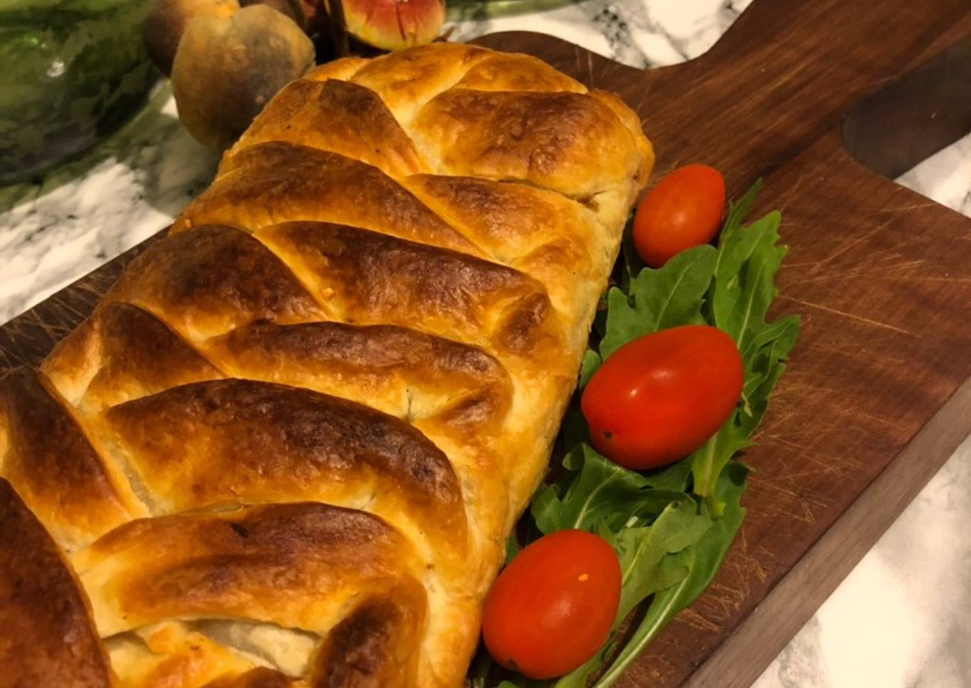 Feuilleté champignons courgettes