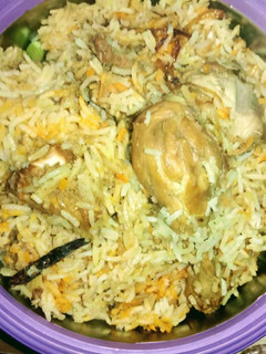 A picture of Chicken Biryani.