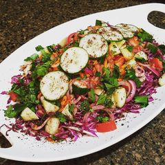 A picture of Turkish Red Cabbage Salad.