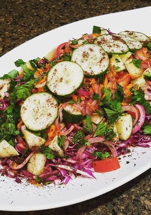 A picture of Turkish Red Cabbage Salad.