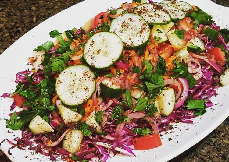 Recipe of Super Quick Homemade Turkish Red Cabbage Salad