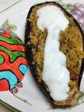 Berenjenas rellenas de cuscús, dátiles y almendras