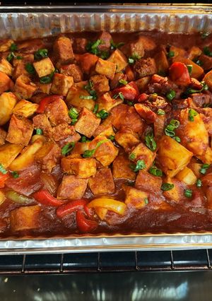 A picture of Tokwa Mechado Stew.