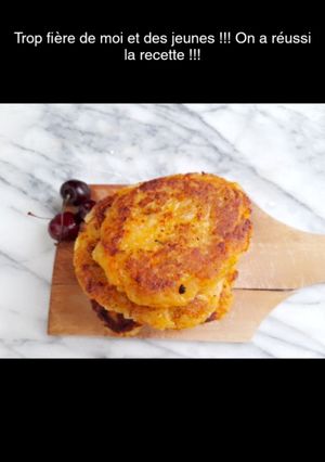 Une photo de Galettes pomme de terre / carottes