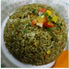 Spinach Stir Fried Rice A picture of Spinach Stir Fried Rice.
