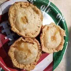 A picture of Thanksgiving leftover mini pot pie.