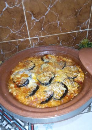 صورة لوصفة غراتان الباذنجان في طاجين الطين