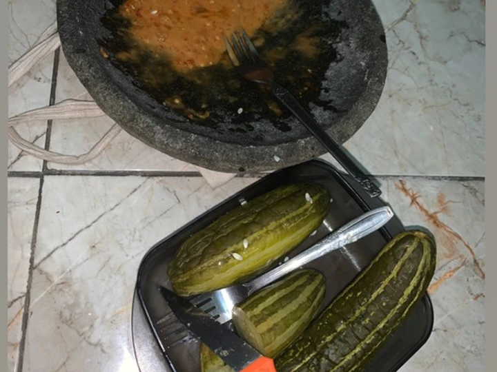 Langkah Gampang Membuat Resep  Rujak Pedoyo (Timun Krai) yang Lezat, Lezat Sekali