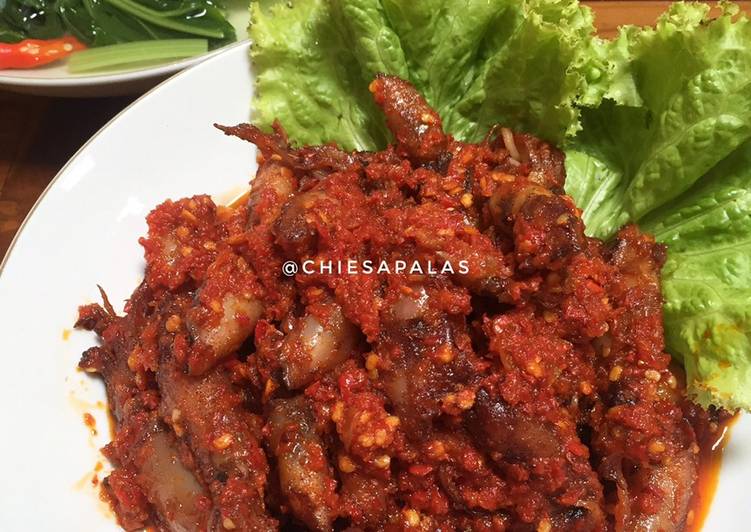 Resep Balado sotong mini Lezat