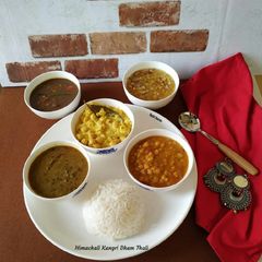 A picture of Himachali Kangri Dham Thali.
