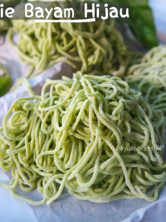 Foto resep Mie Bayam Hijau