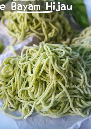 Foto resep Mie Bayam Hijau