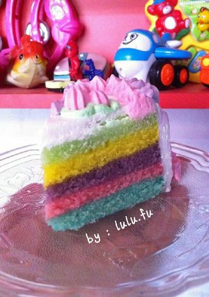 Foto resep Rainbow cake kukus ny.liem