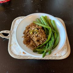 A picture of Taiwanese minced pork rice bowl.