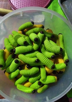 Foto resep 06. Kue Ulat Sagu warna warni