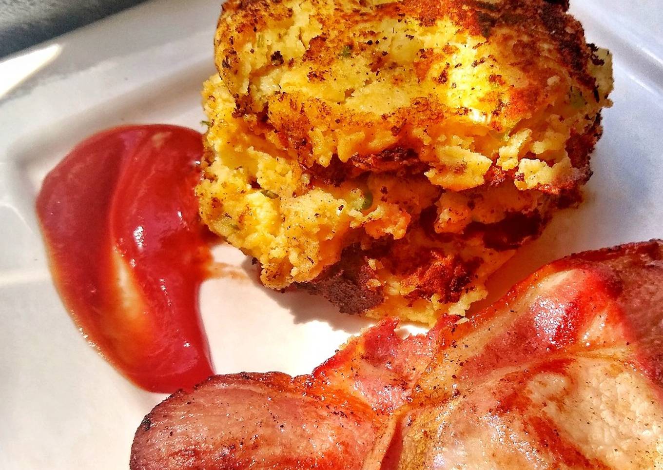 Cheese & Onion Potato Fritters