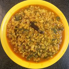 A picture of Moong dal palak.