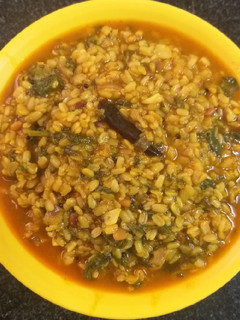 A picture of Moong dal palak.