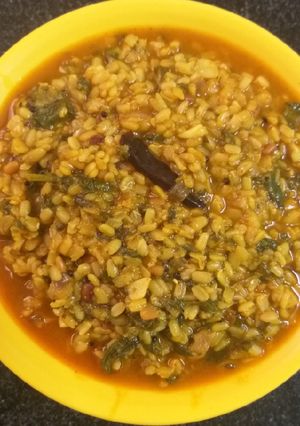 A picture of Moong dal palak.