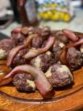 Bolinho de carne recheado