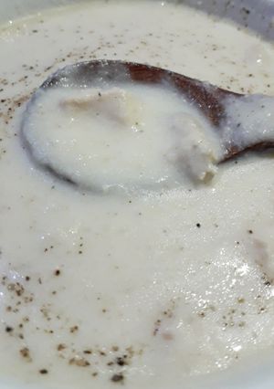 صورة لوصفة شوربه الزهره بالدجاج كيتو