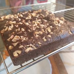 A picture of Eggless Walnut Brownie.