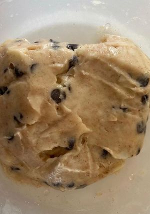 Une photo de Glace à la banane et pépites de chocolat
