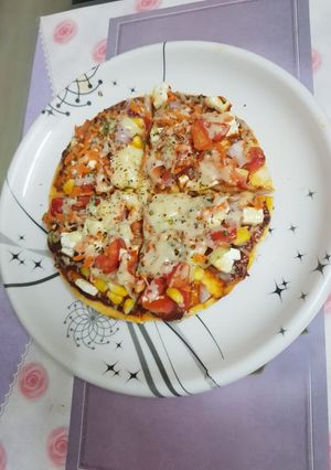 A picture of Mix veg pizza.