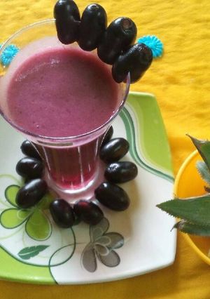 जामुन पाइनएप्पल जूस (Jamun pineapple juice recipe in hindi) रेसिपी मुख्य फोटो