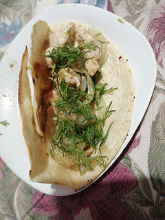 Una foto de Taco de pollo o pescado