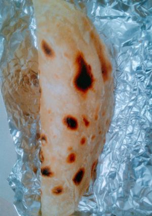 A picture of Soft layers chapatis.