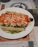 Canelones fríos de ensaladilla